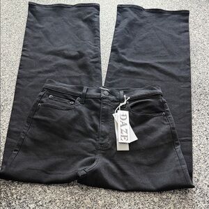 DAZE Black Straight-Leg Jeans